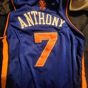 Adidas Blue ClimaCool Jersey Carmelo Anthony Knicks Jersey Good Used Condition